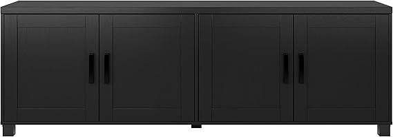 CorLiving Virlomi Contemporary Closed Storage Black TV Stand for TVs up to 85" - for Living Room,... | Amazon (US)