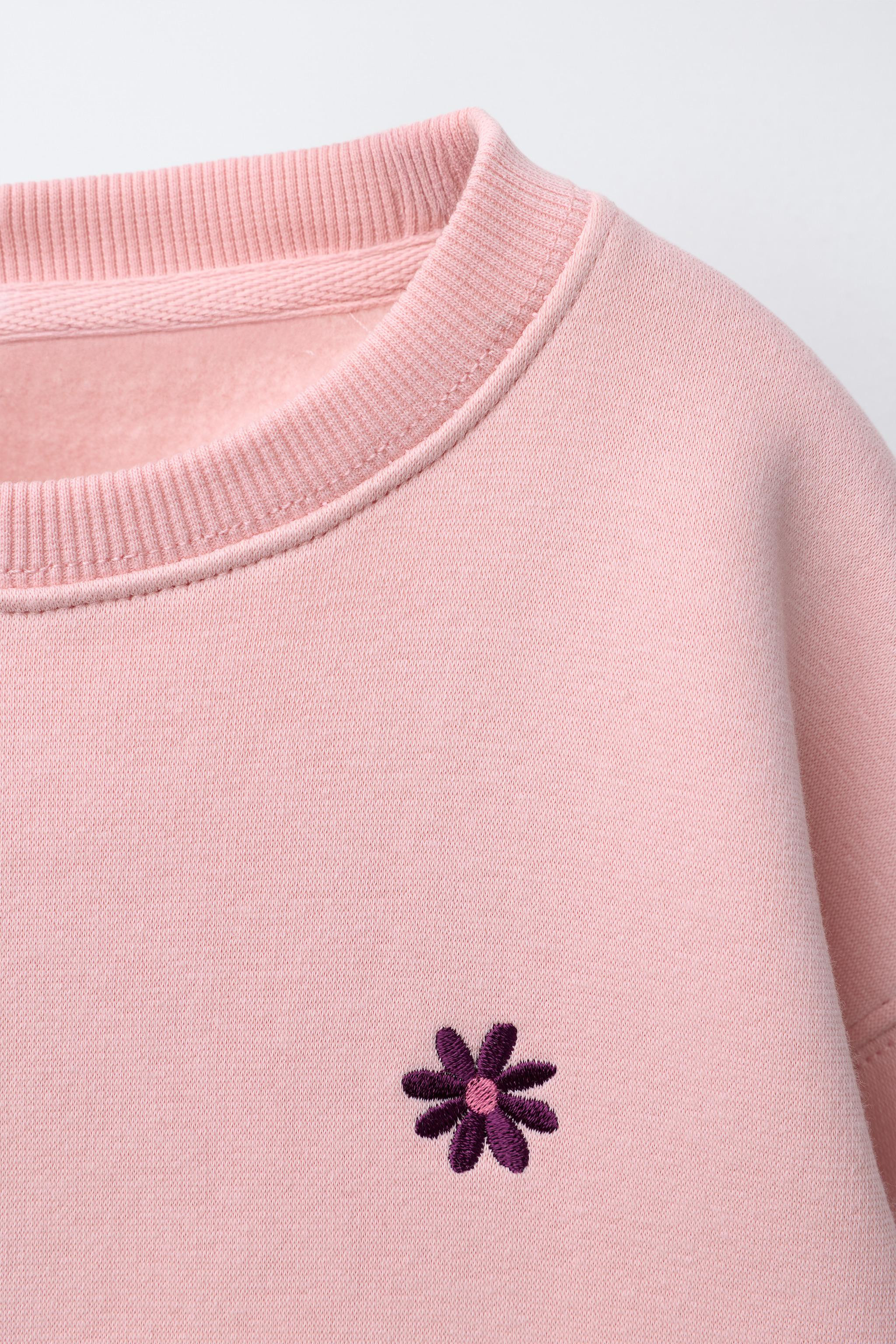EMBROIDERED SWEATSHIRT AND JOGGER SET | Zara US