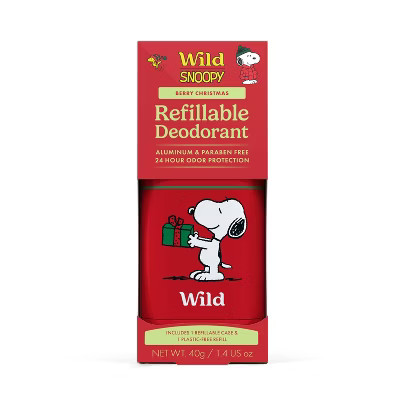 Wild Cosmetics Red Snoopy Christmas Case & Berry Christmas Deodorant Refills - 2ct | Target