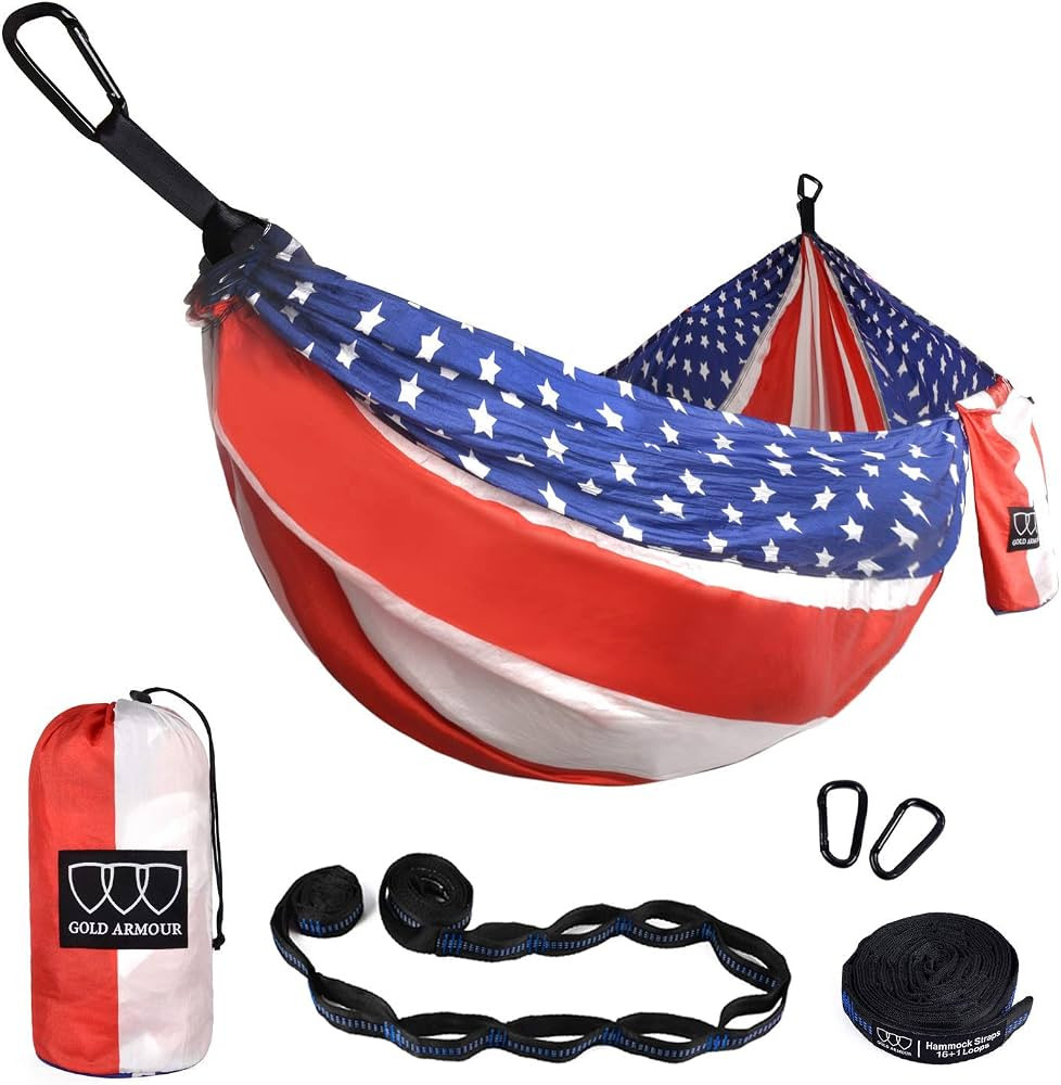 Gold Armour Camping Hammock - XL Double Hammock Portable Hammock Camping Accessories Gear for Out... | Amazon (US)