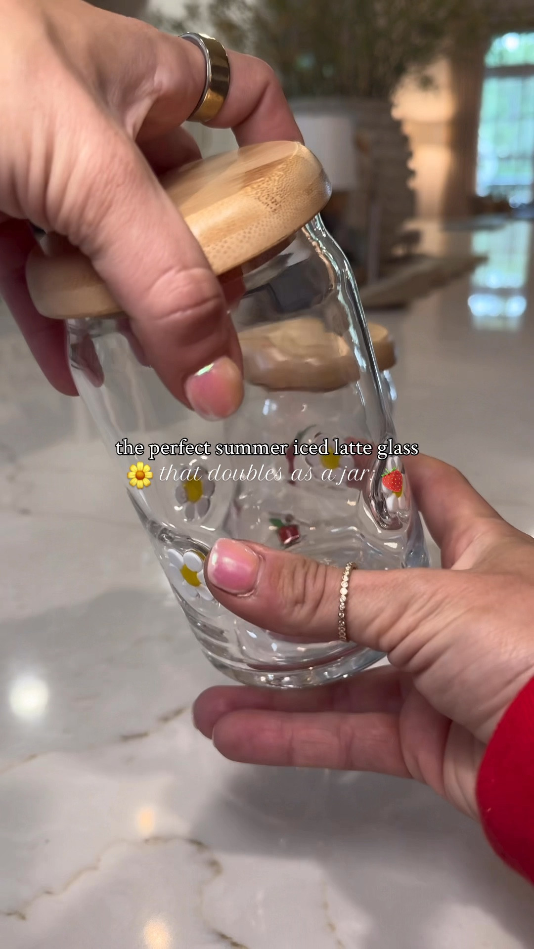 I can’t get over these! They’re the PERFECT iced latte size & ALSO double as a jar for overnight oats, parfaits, etc.! 🌼🍓☕️🙌🏼 22 ounces to be exact! 

Summer finds / world market / icon glass / coffee glass / gift ideas for her / summer vibes / kitchen / glassware / Holley Gabrielle / reel

#LTKSummerEdit #LTKFindsUnder50 #LTKSeasonal