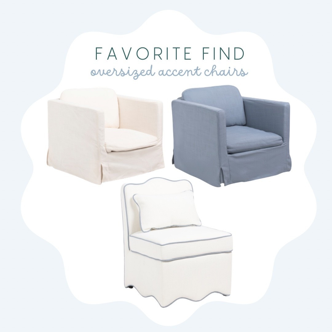 Oversized cozy accent chairs! Amazing look for less options 