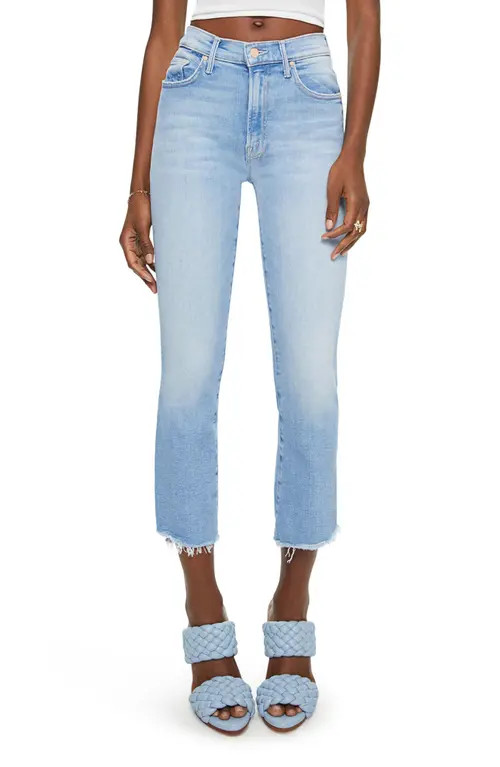 MOTHER The Insider High Waist Step Frayed Hem Crop Jeans in Limited Edition at Nordstrom, Size 26 | Nordstrom