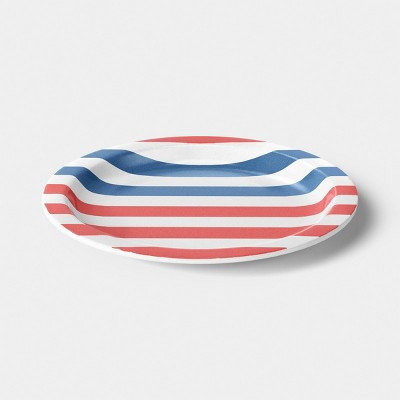 Melamine Salad Plate Red/Blue Striped - Room Essentials™" | Target