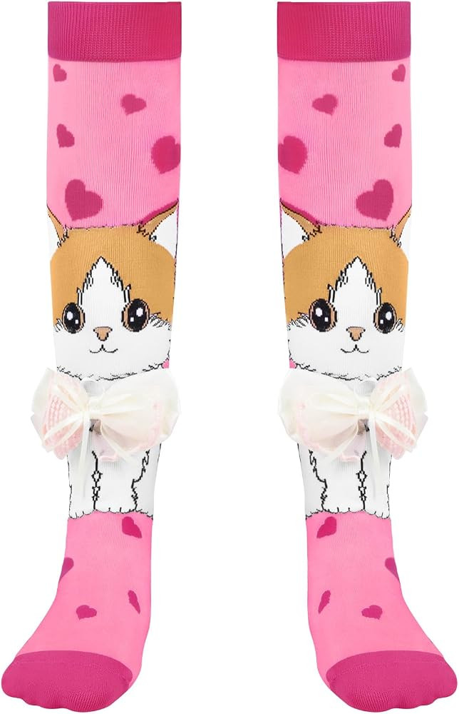 Crazy Socks for Kids Boys Girls 3-12 Years 3D Penguin Hat Funny Silly Wacky Cute Knee High Animal... | Amazon (US)