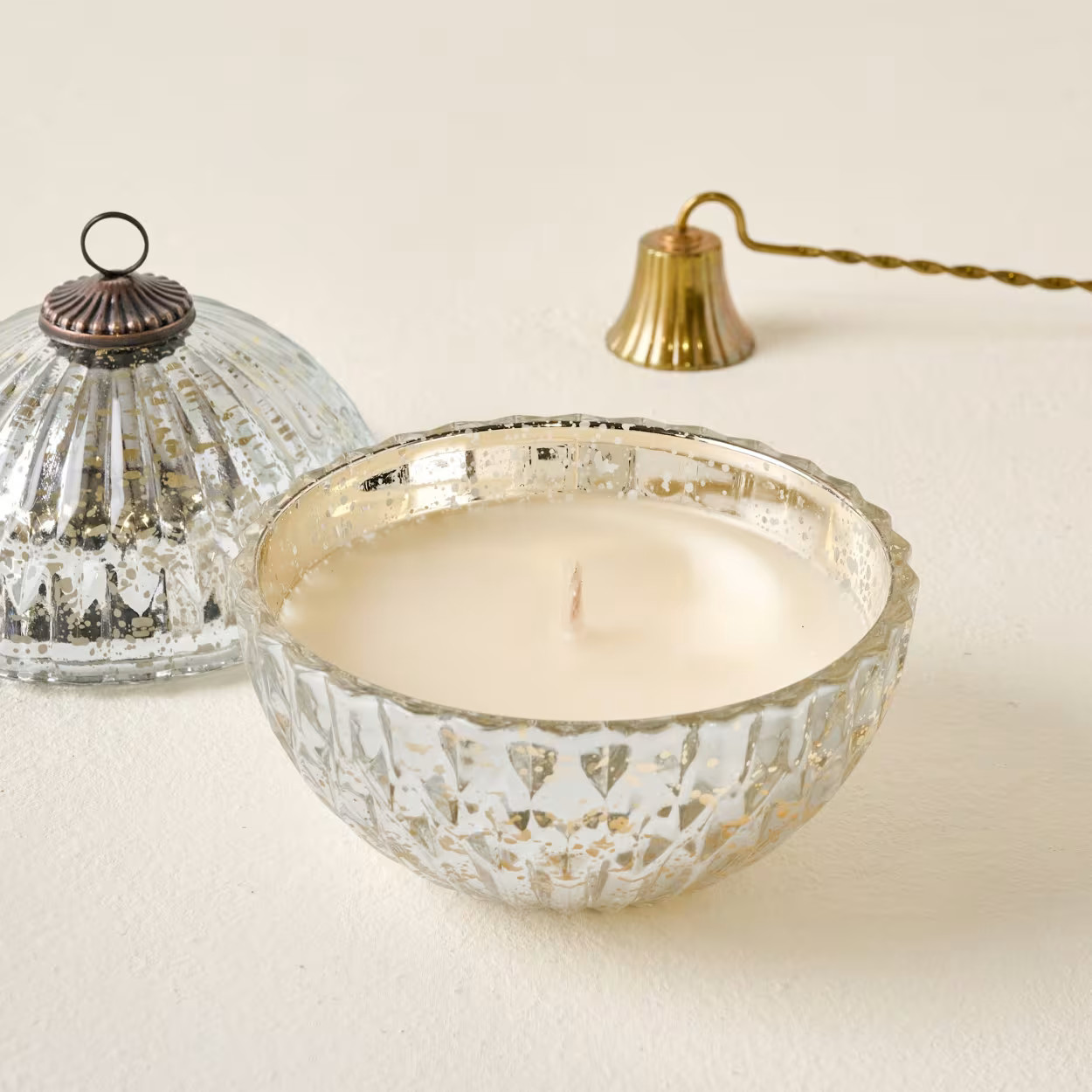 Balsam + Cedar Mercury Glass Ornament Candle | Magnolia