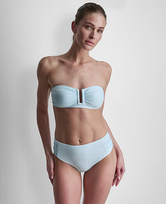 Women's Shirred U-Wire Bandeau Bikini Top | Macy's