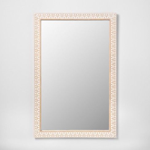 Carved Wood Decorative Wall Mirror Natural - Opalhouse™ | Target