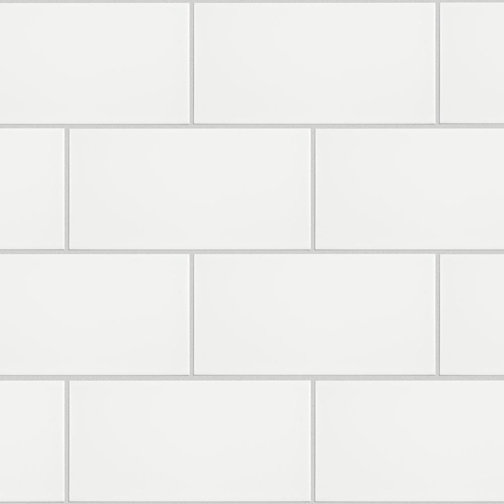 Merola Tile Projectos White 4 in. x 8 in. Ceramic Subway Floor and Wall Tile (11.46 sq. ft. / cas... | The Home Depot