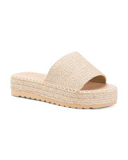 Double Band Jute Platform Sandals | Marshalls