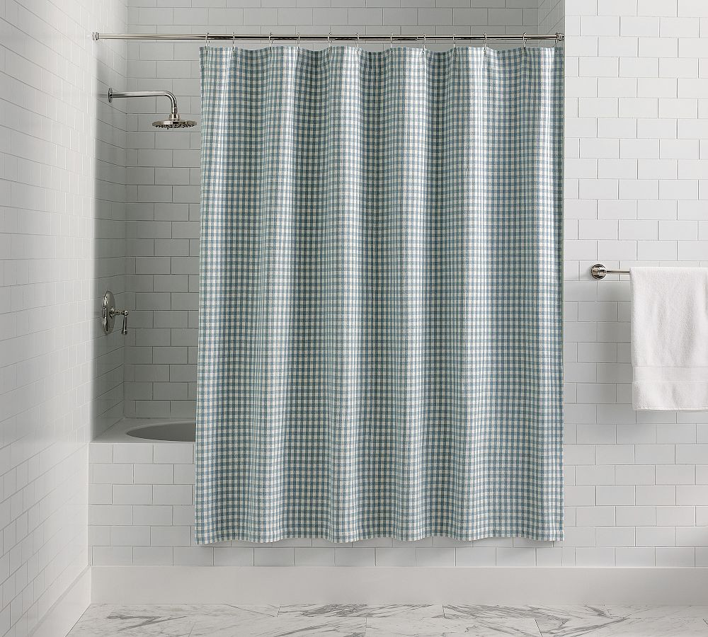 Blaine Check Shower Curtain | Pottery Barn (US)