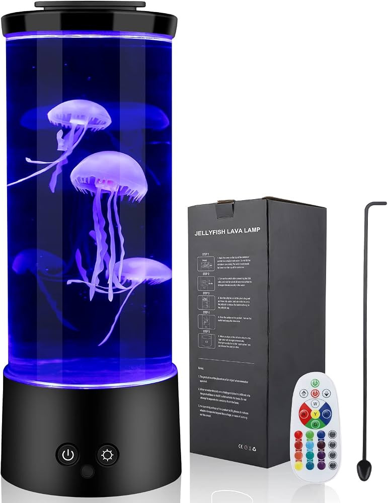 Jellyfish Lava Lamp,16 Color Changing Lights Jellyfish Lamp, Jellyfish Aquarium Light,Jelly Fish ... | Amazon (US)