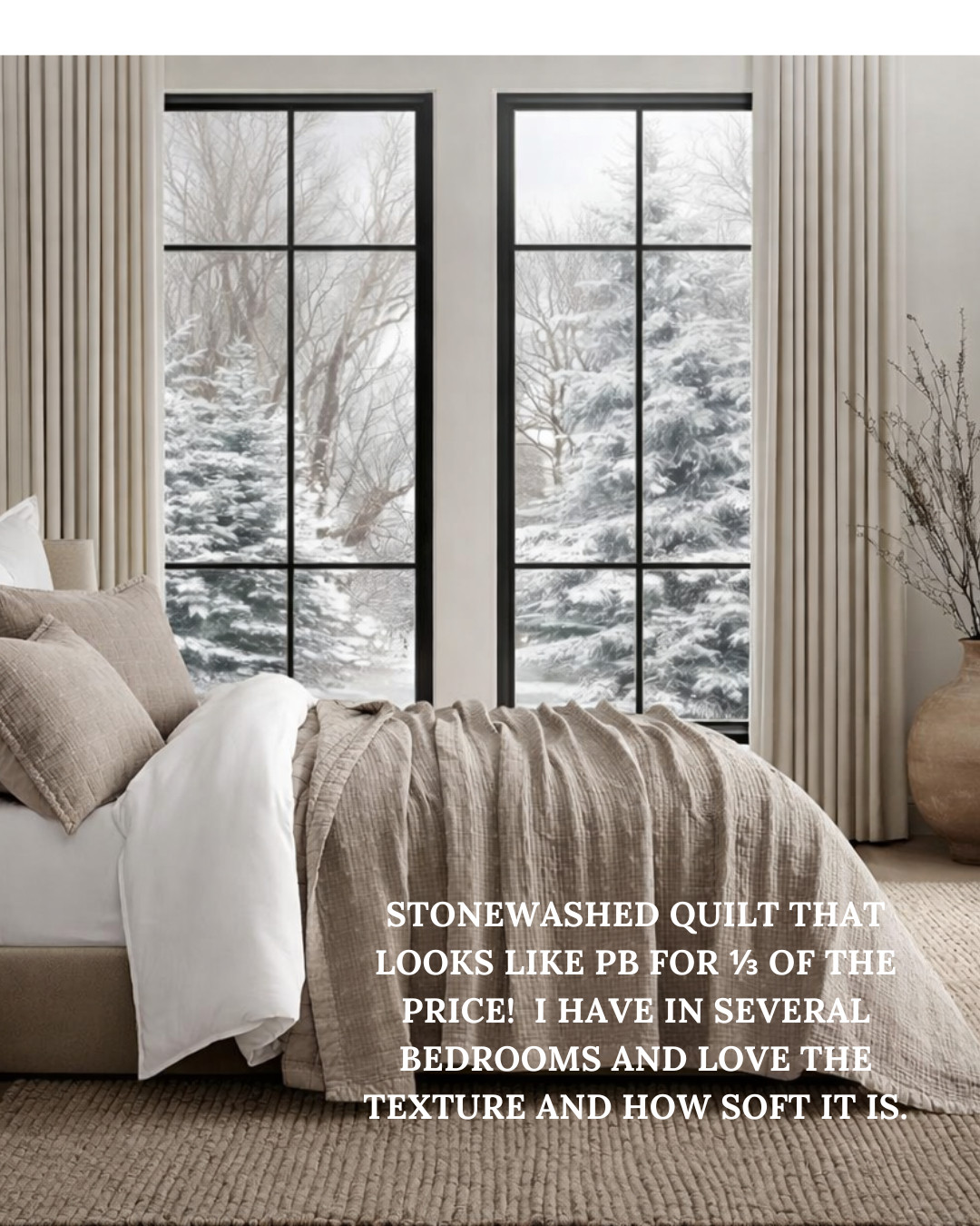 Must Have — STONEWASHED QUILT SET! This STONEWASHED QUILT looks like POTTERY BARN for a fraction of the price. The texture is so elevated, the fabric is incredibly SOFT, and it layers beautifully year-round. I have this in multiple bedrooms because it gives that HIGH-END, cozy look without the designer markup.

#Amazon #TheHillaryStyle #AmazonHome #StonewashedQuilt #NeutralBedroom #PotteryBarnDupe #LuxuryForLess #CozyHome #BedroomRefresh #AffordableHome 

 #LTKU #LTKOver40 #LTKHome