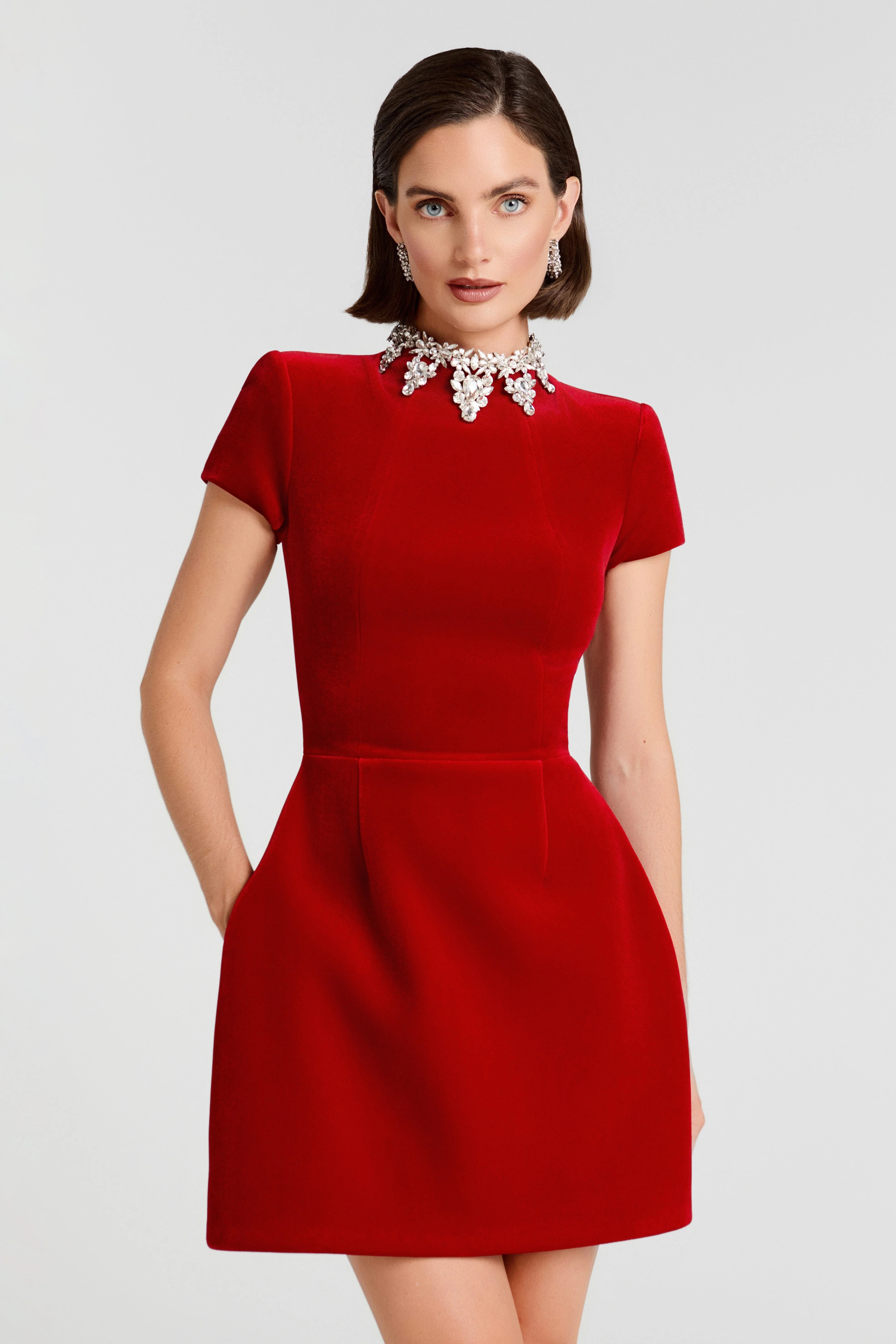 Regan Red Dress | Nadine Merabi