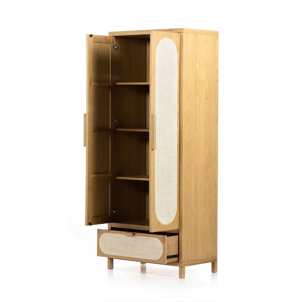 Classic Rattan &amp; Wood Cabinet | West Elm (US)