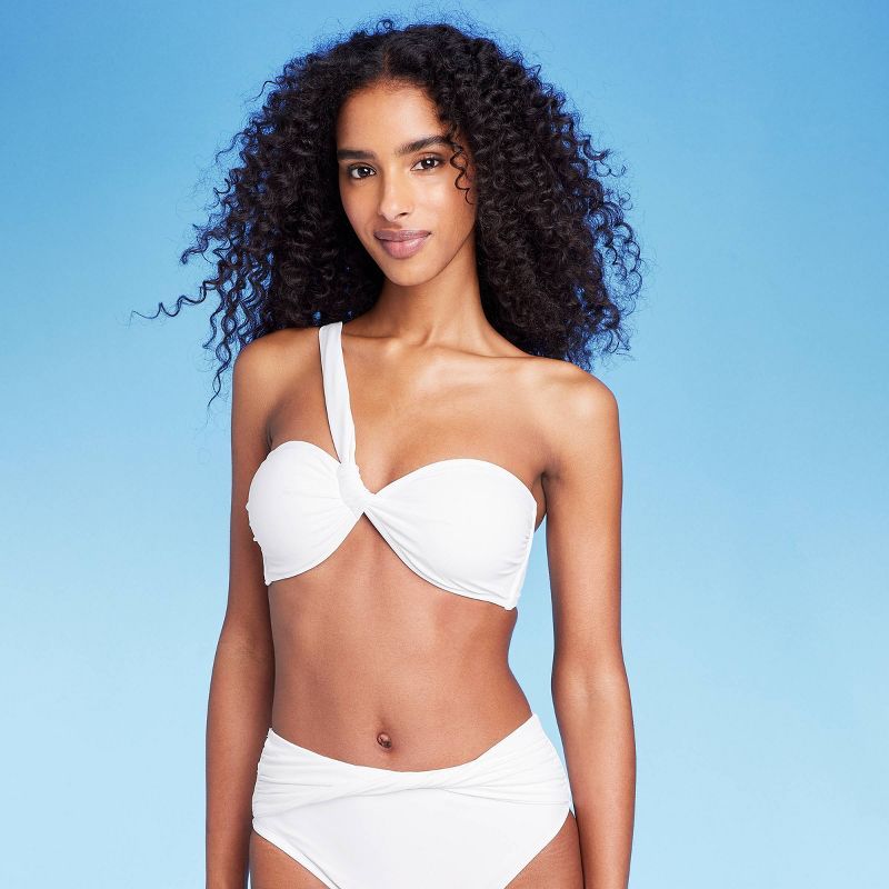Women's One Shoulder Bandeau Bikini Top - Shade & Shore™ | Target