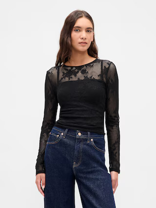 Sheer Lace Top | Gap (US)