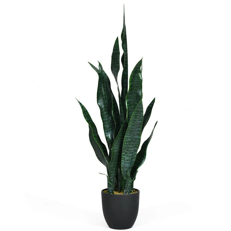 Topbuy 3FT Artificial Tiger Plant Faux Agave Fake Sansevieria for Indoor-Outdoor Decoration | Walmart (US)