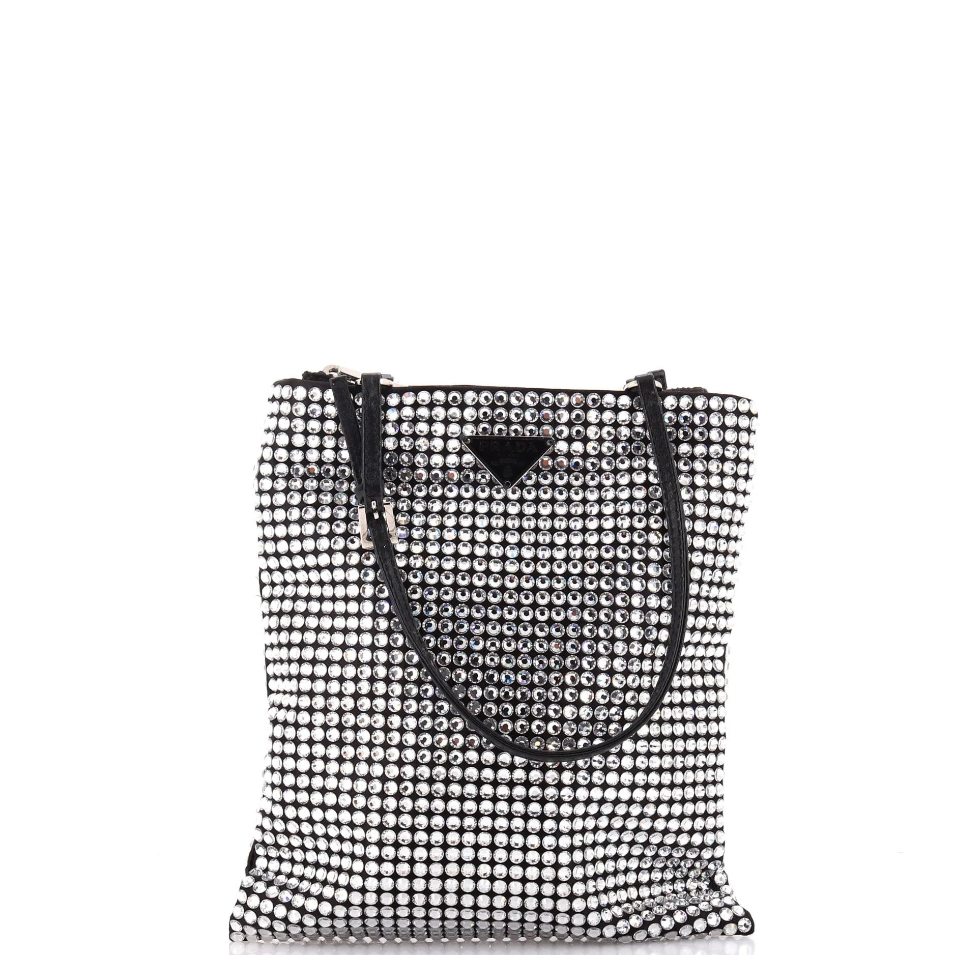 Pre-Loved Prada Convertible Open Tote Crystal Embellished Satin Mini | Zulily