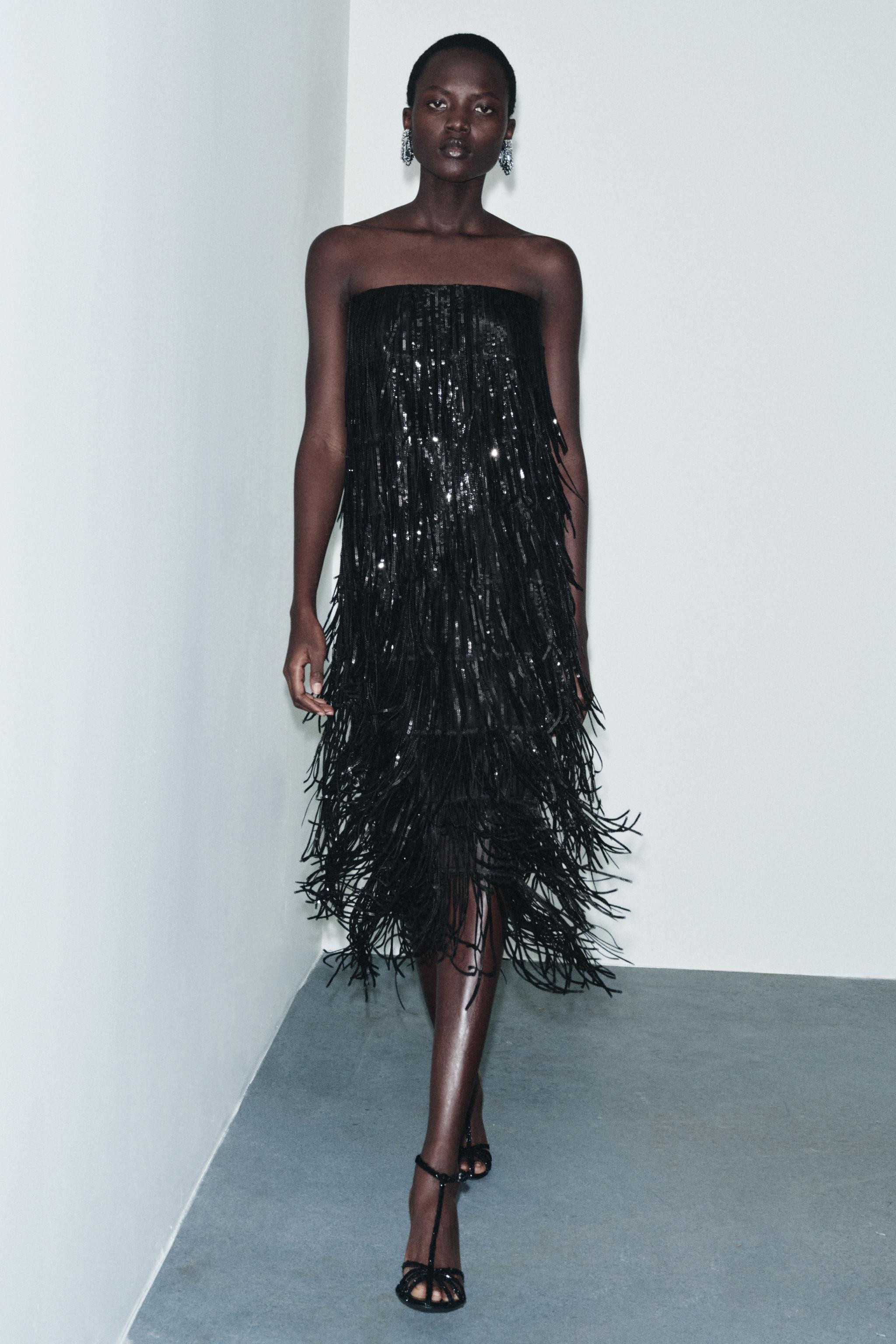 SEQUIN FRINGE DRESS ZW COLLECTION LIMITED EDITION | Zara US
