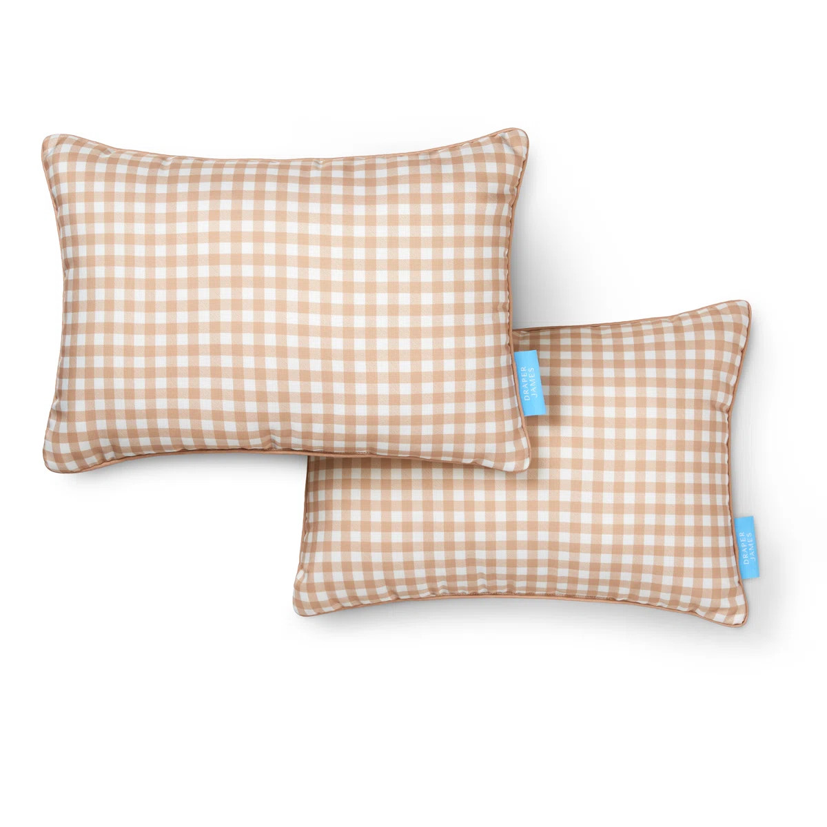 DRAPER JAMES Gingham Indoor Outdoor Decorative Lumbar Pillow 2-Pack Set, UV Fade Resistant, Water... | Wayfair North America