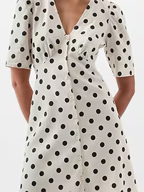 Linen-Blend Button Mini Dress | Gap (US)
