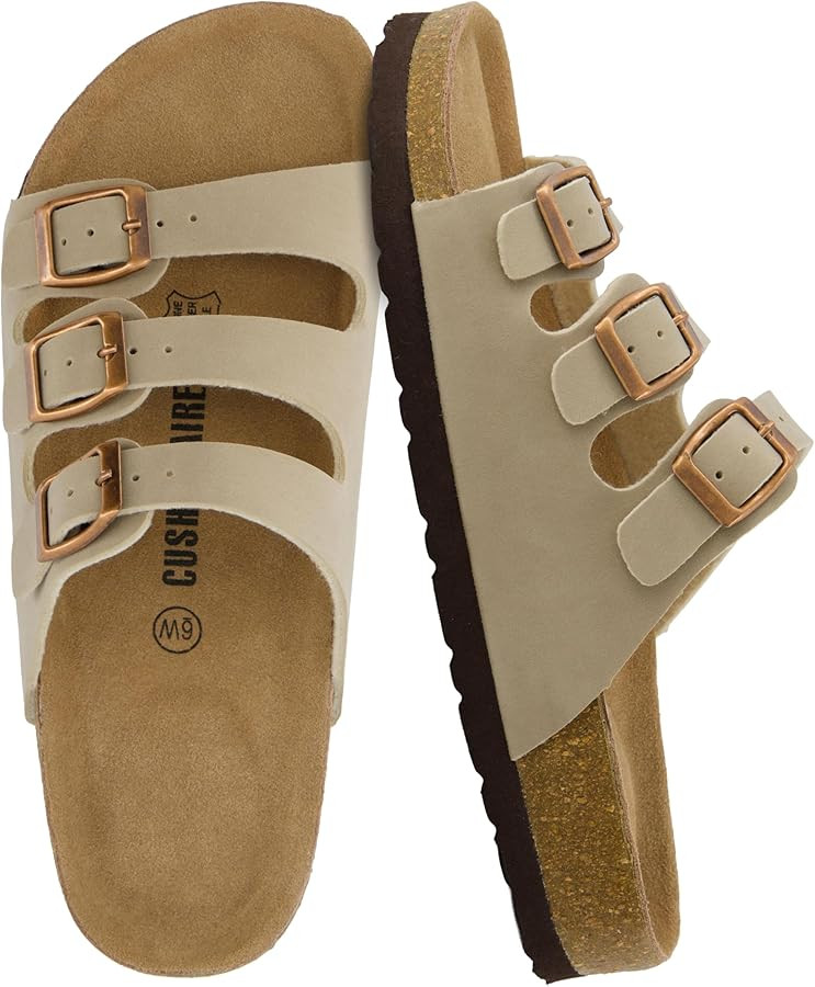 CUSHIONAIRE Women's Lela Cork footbed Sandal with +Comfort | Amazon (US)