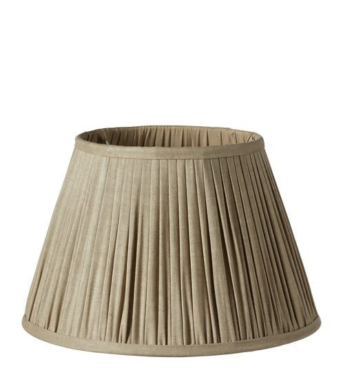 14in Pleated Linen Lampshade | OKA UK