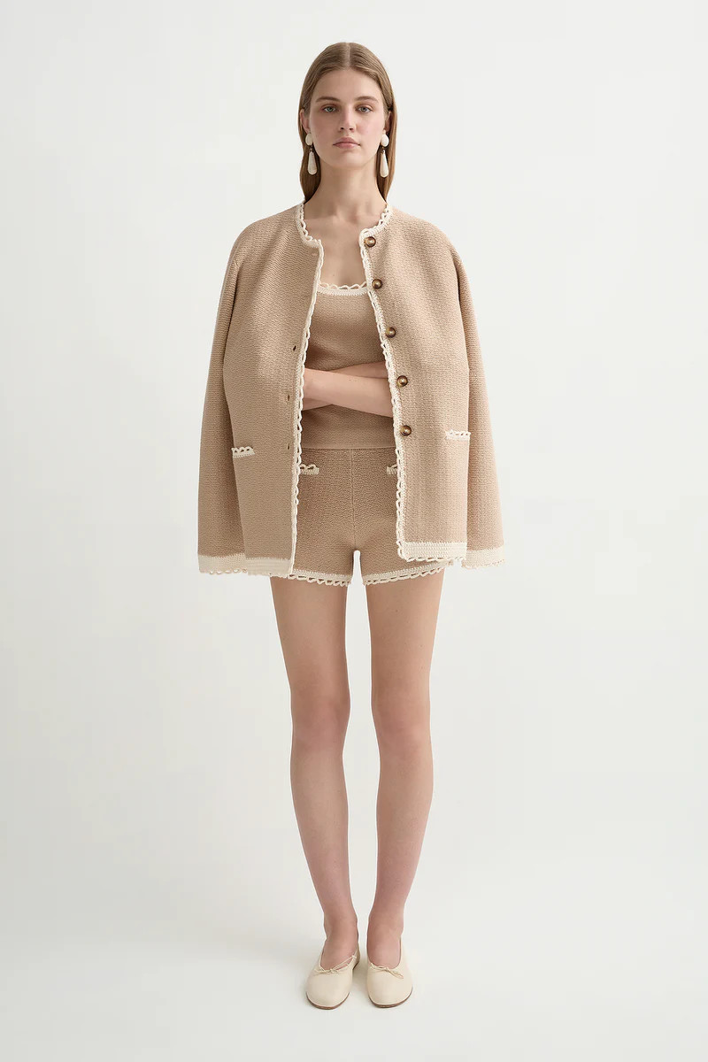 WILLOW CARDIGAN - TAUPE | POSSE (US)