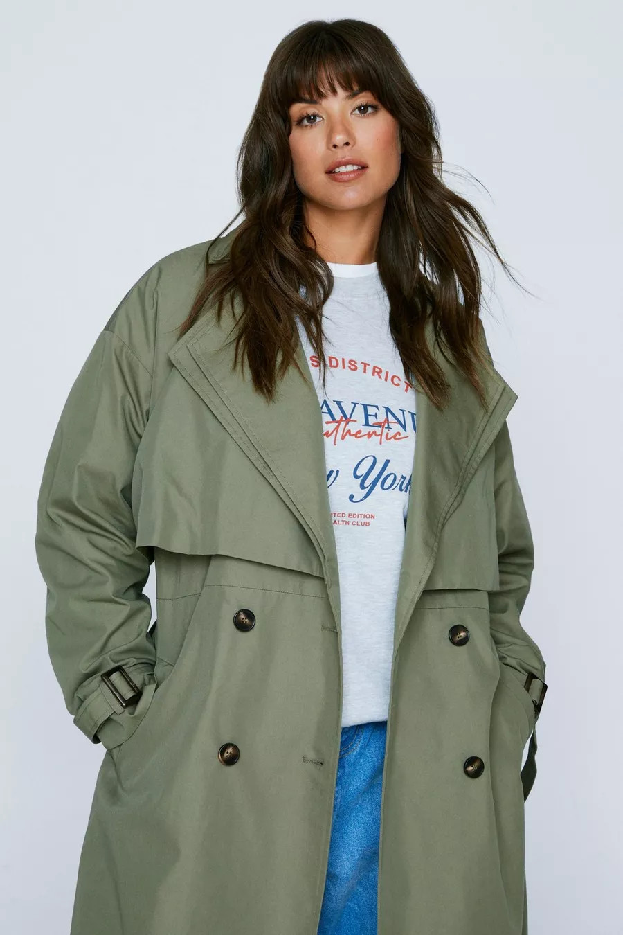 Plus Size Premium Double Layer Twill Trench | Nasty Gal UK (+IE)