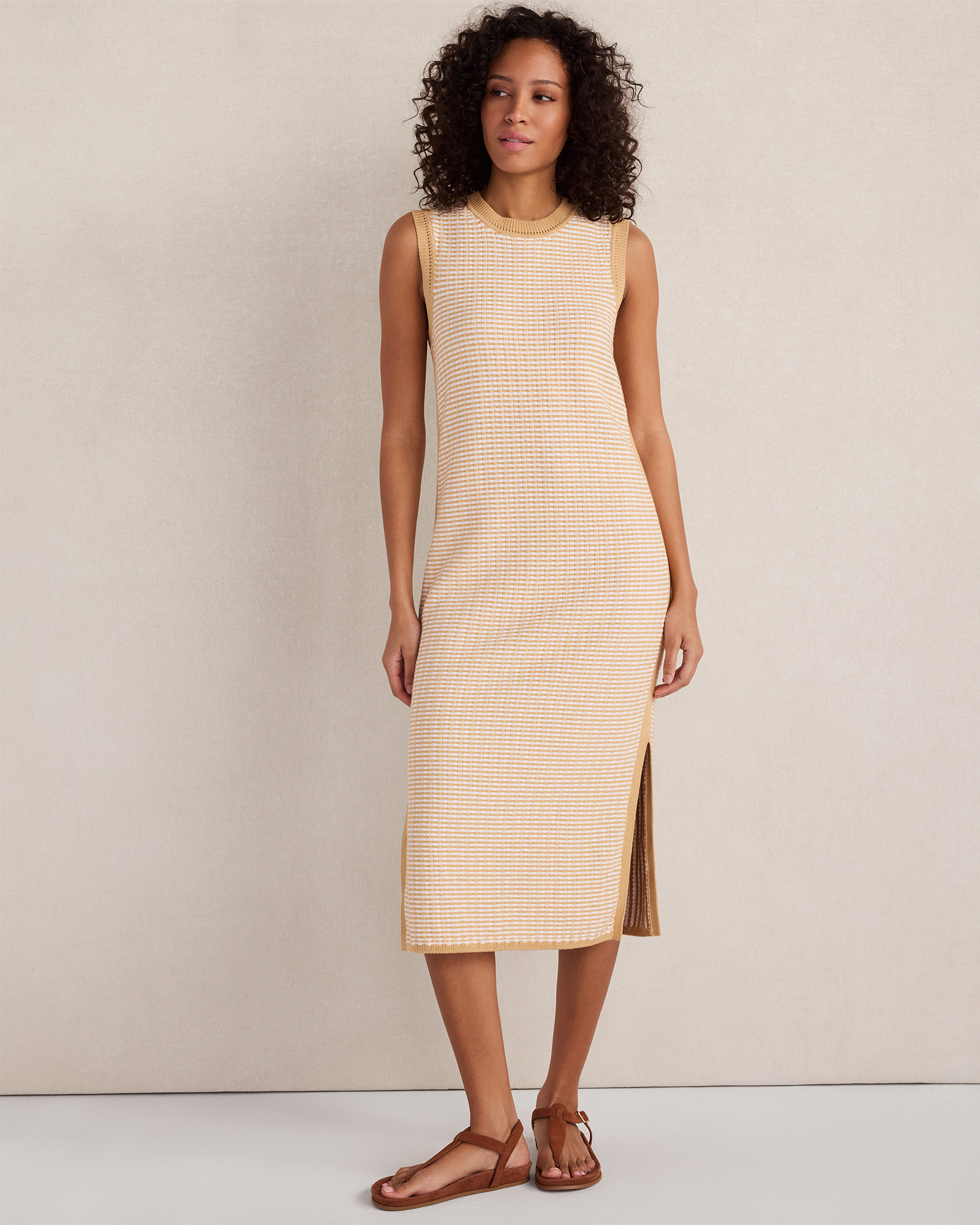 Varley Aoife Knit Dress | New Wheat | Large | Haven Well Within