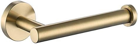 Toilet Paper Holder SUS 304 Stainless Steel Brushed Gold Bathroom Tissue Paper Roll Holder Wall M... | Amazon (US)