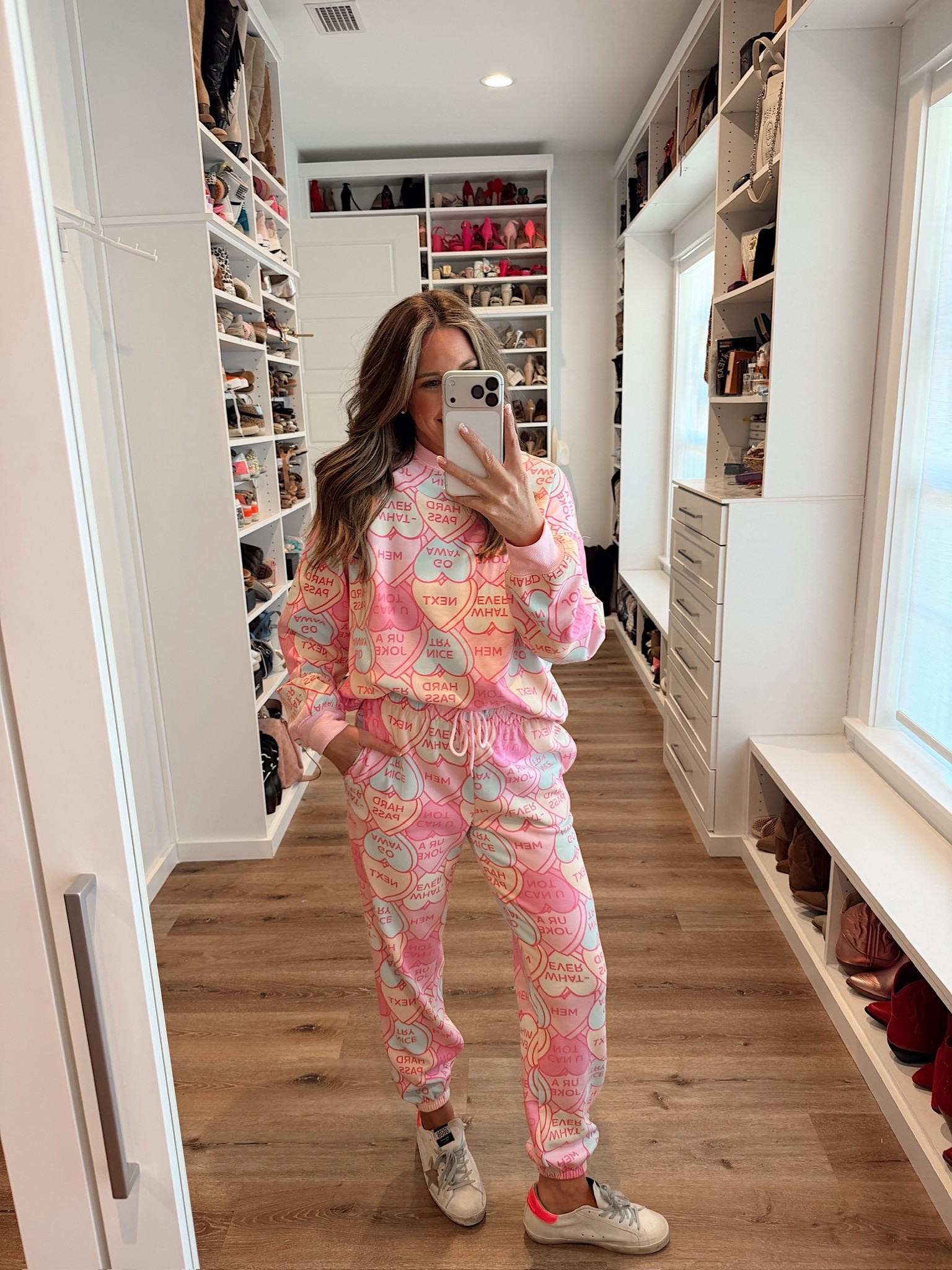 I found the cutest Valentine’s Day lounge set at Walmart for under $25! In a medium sweatshirt and small pants - fits tts.

#LTKootd #LTKFindsUnder50 #LTKSeasonal