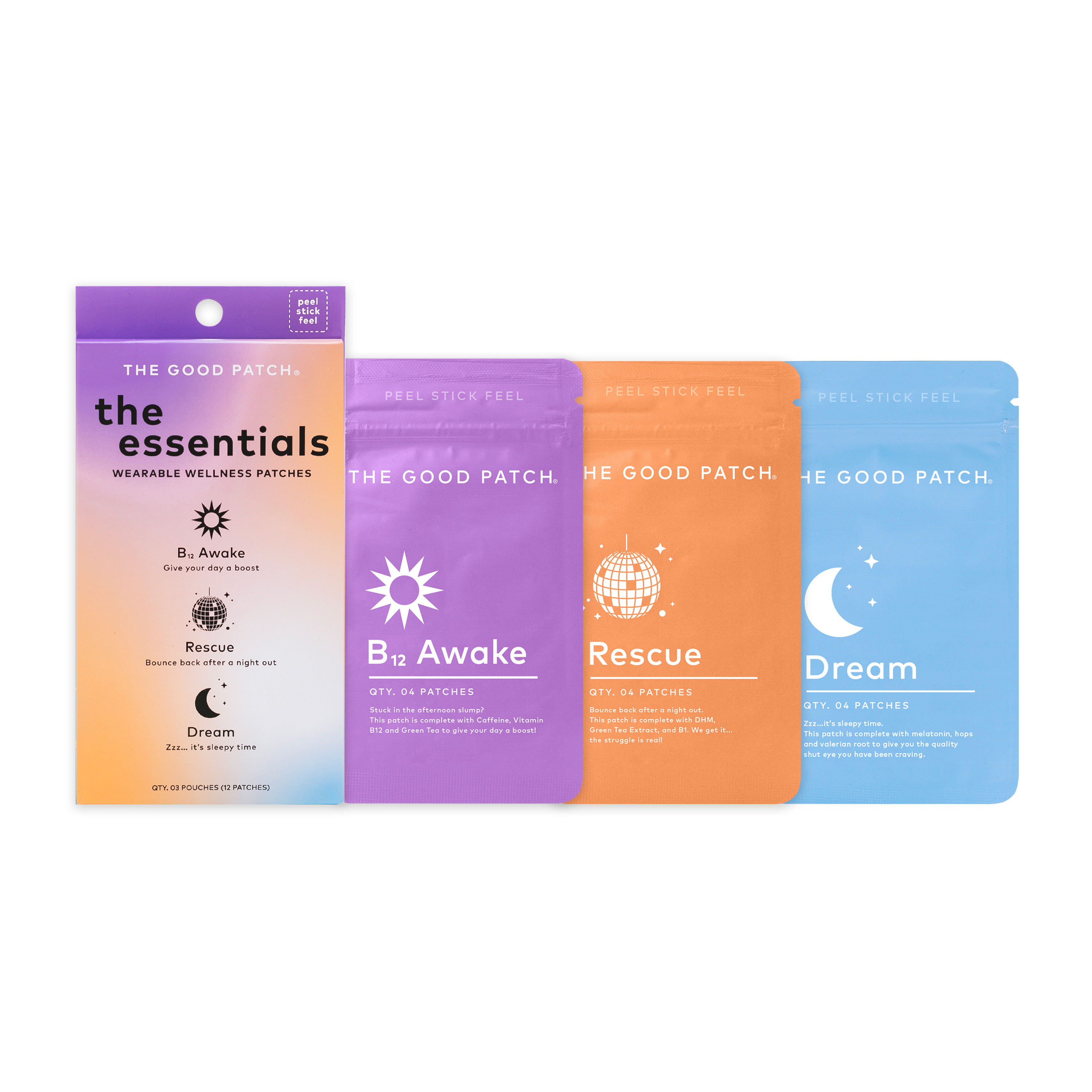 The Good Patch Wearable Wellness Patches - The Essentials Set | Grove