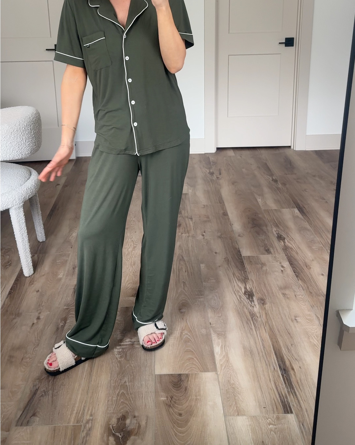 Bamboo Pajama Set, wearing tts small 

#LTKmomlife #LTKmorningroutine #LTKOver40