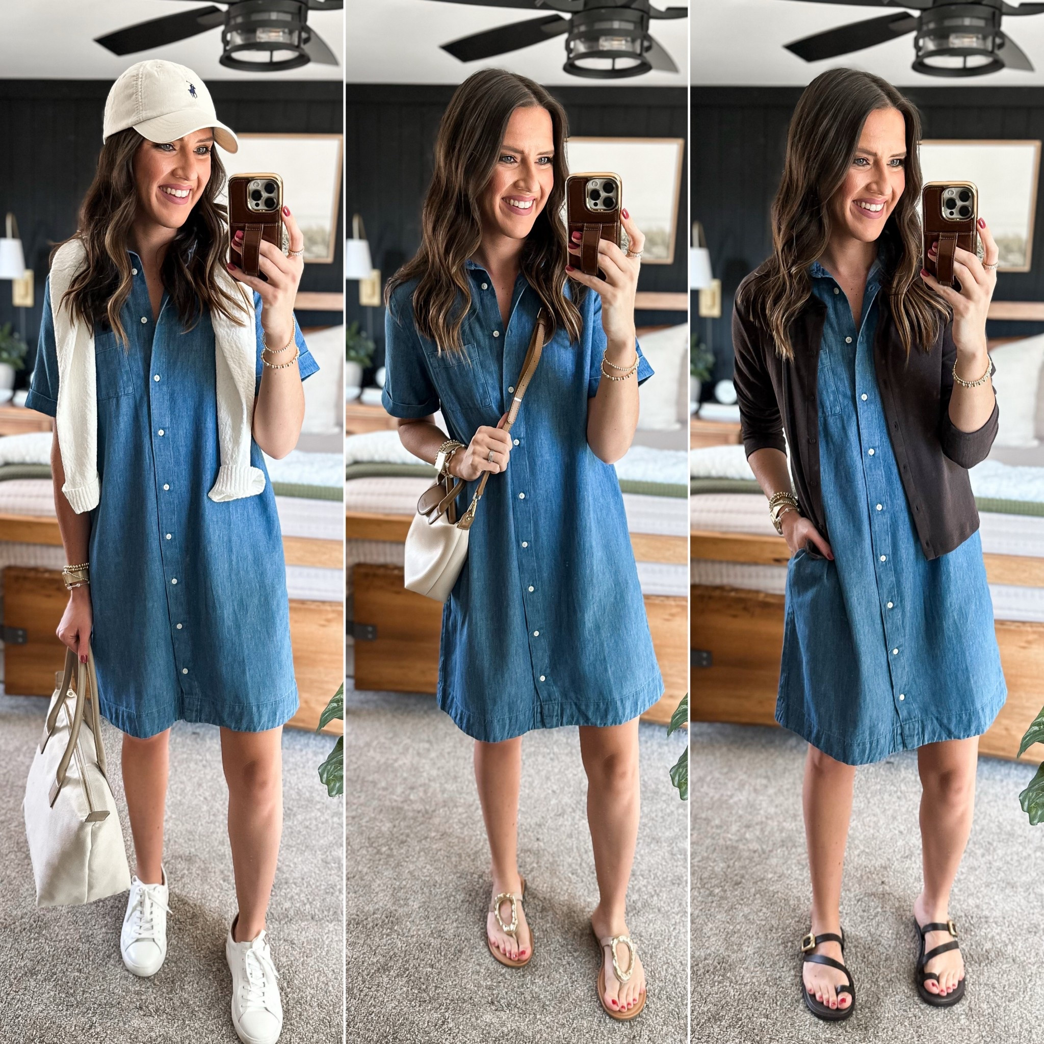 Spring Capsule Wardrobe - Denim Dress 

Dress - small tall 
Cardigan shirt - medium tall 
I can’t link the hat in LTK but it’s Ralph Lauren 

#LTKStyleTip #LTKFindsUnder50 #LTKFindsUnder100