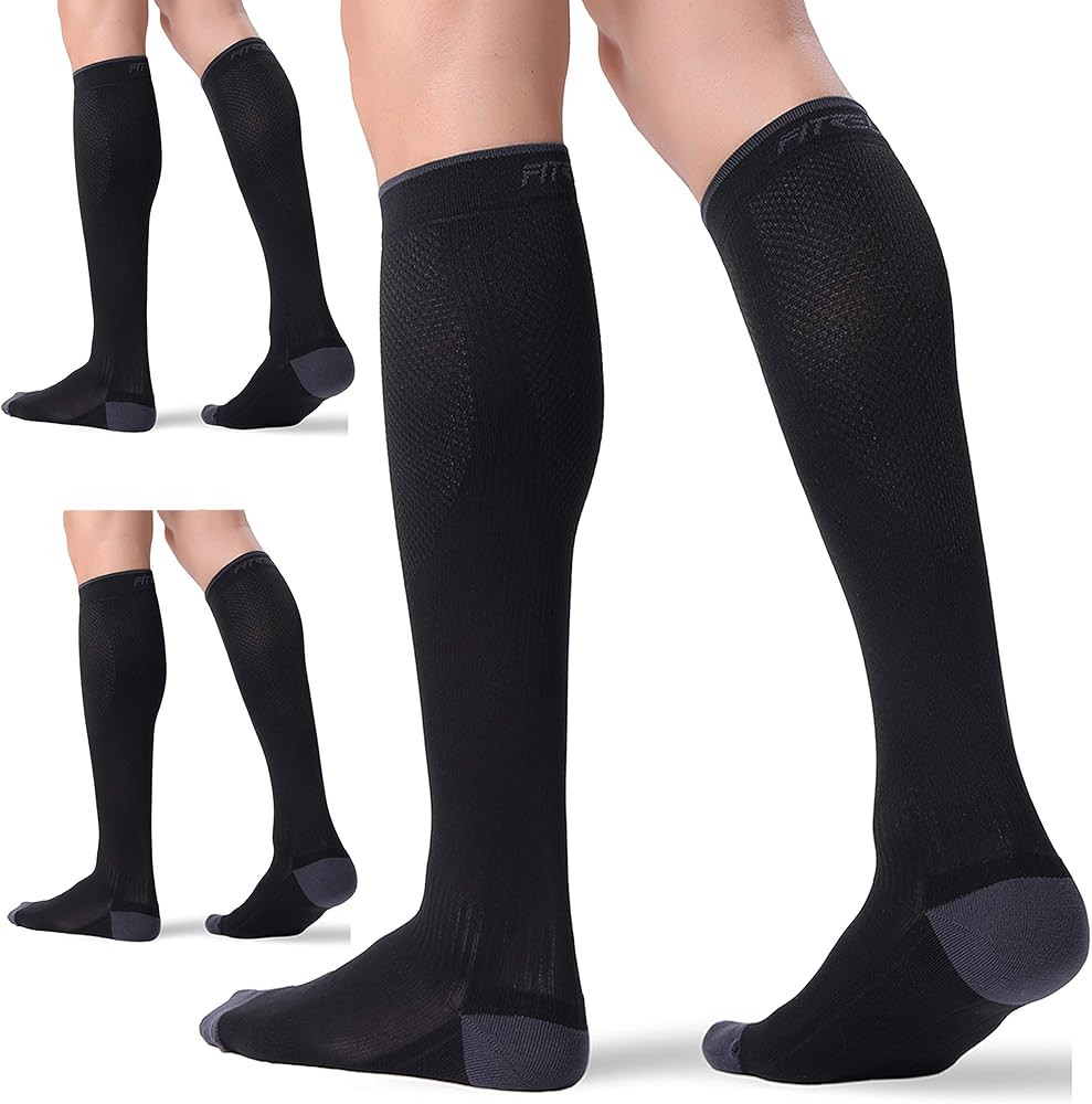 FITRELL 3 Pairs Compression Socks for Women and Men 20-30mmHg-Circulation Support Socks | Amazon (US)