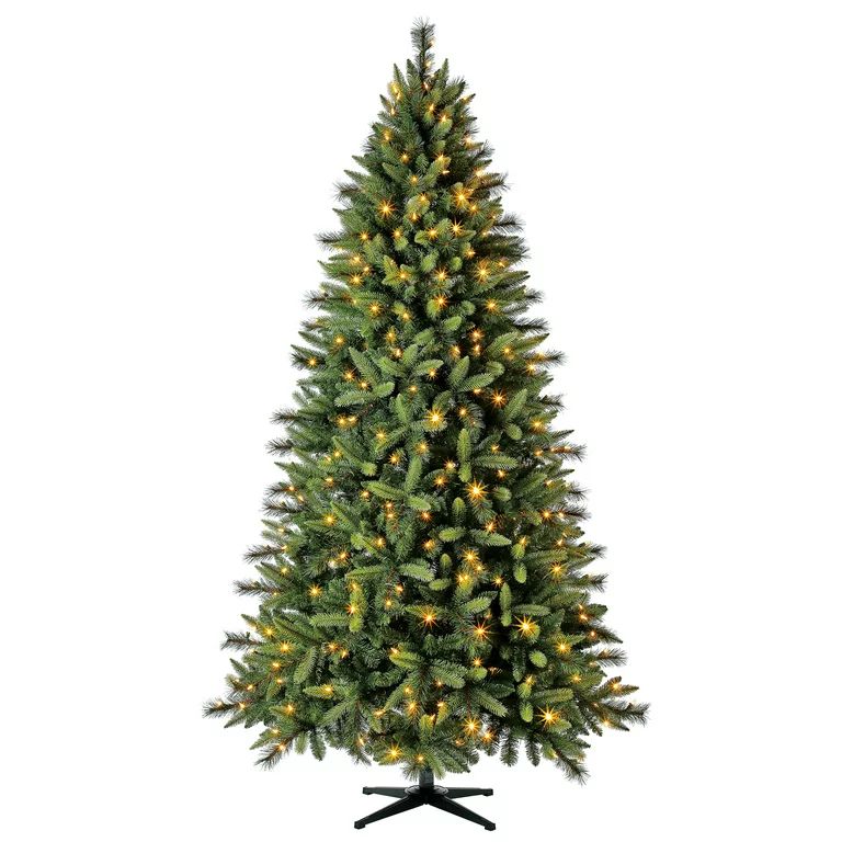 Holiday Time Pre-Lit Cameron Pine Artificial Christmas Tree, Color-Changing LED Lights, 7.5' | Walmart (US)