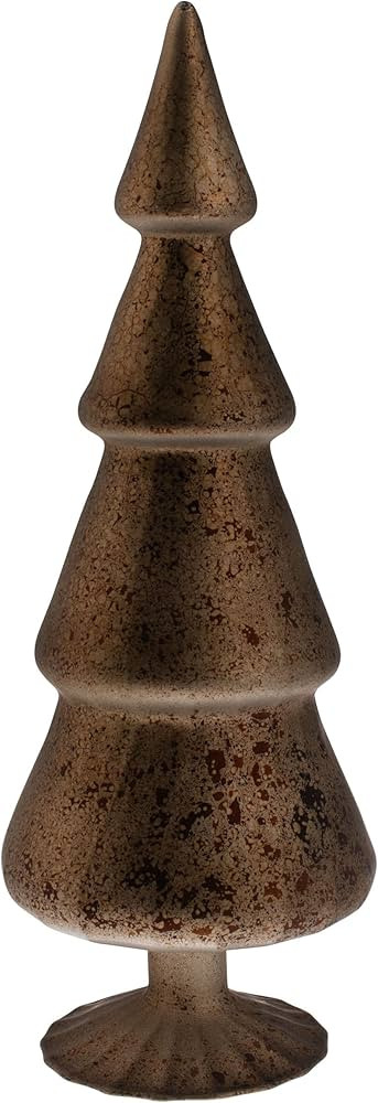 Karma, Tabletop Christmas Tree Decorations, Holiday Glass Christmas Tree Décor, Small 10.25" Bro... | Amazon (US)