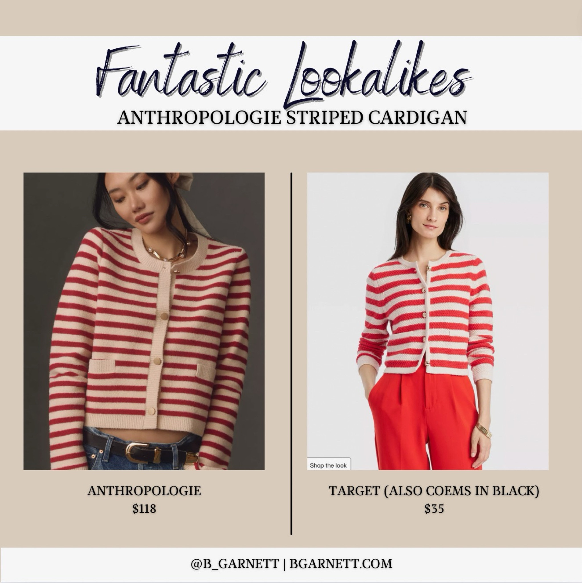 RUN TO TARGET! They have such a good anthro lookalike right now for only $35 (vs the $118 you’ll pay at Anthro)  I got the black version for my honeymoon and oh my gosh it’s so so soft! Wear it closed as a top or open as a cardigan or jacket. Tie around your shoulders for an old money vibe.  I may get some antique buttons to replace the current ones to give it an even more of a luxury feel! 

Striped sweater | target sweater | stripes | anthropologie dupe 

#LTKStyleTip #LTKBacktoSchool #LTKFindsUnder50