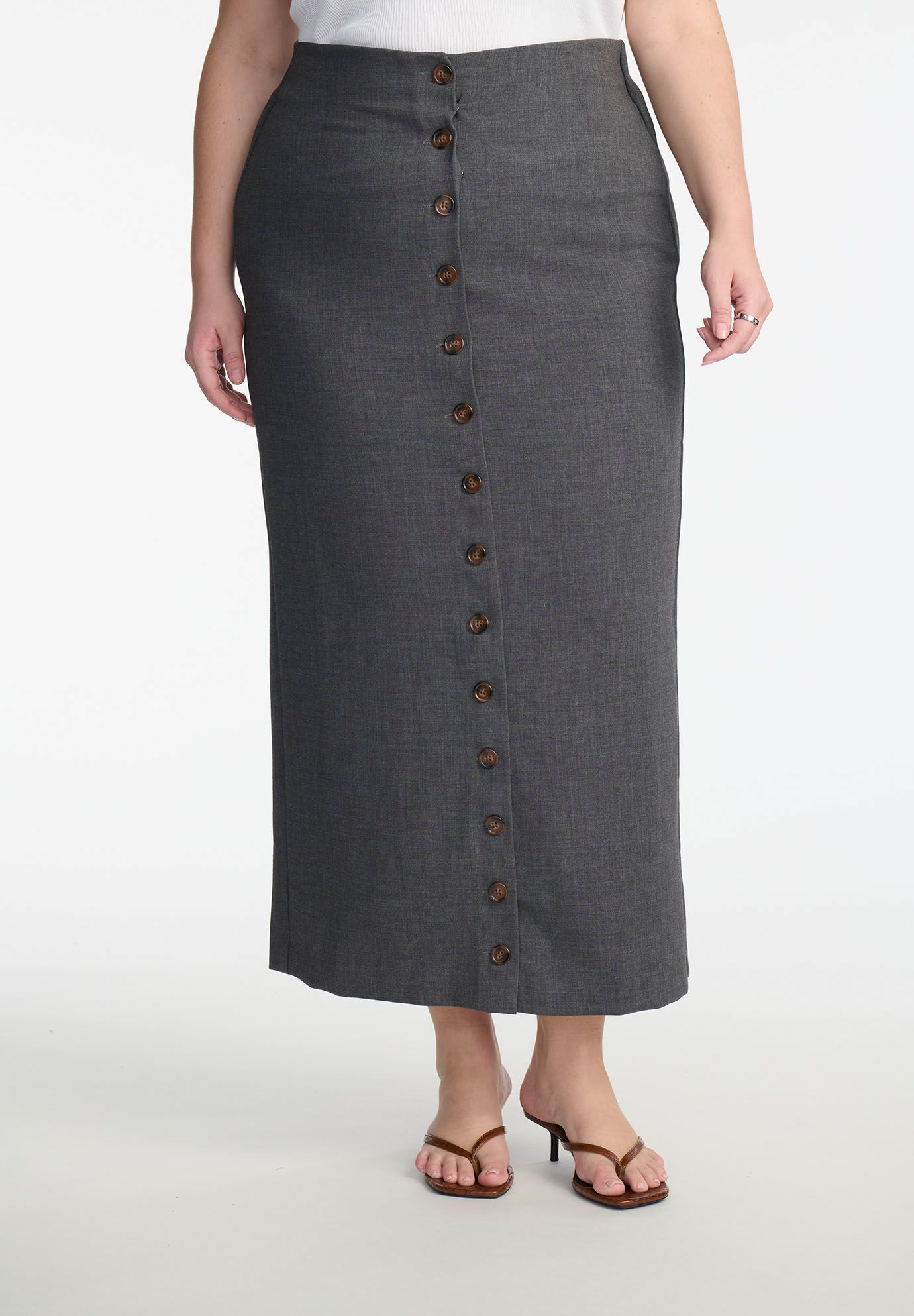 Maxi Skirt With Buttons | Eloquii