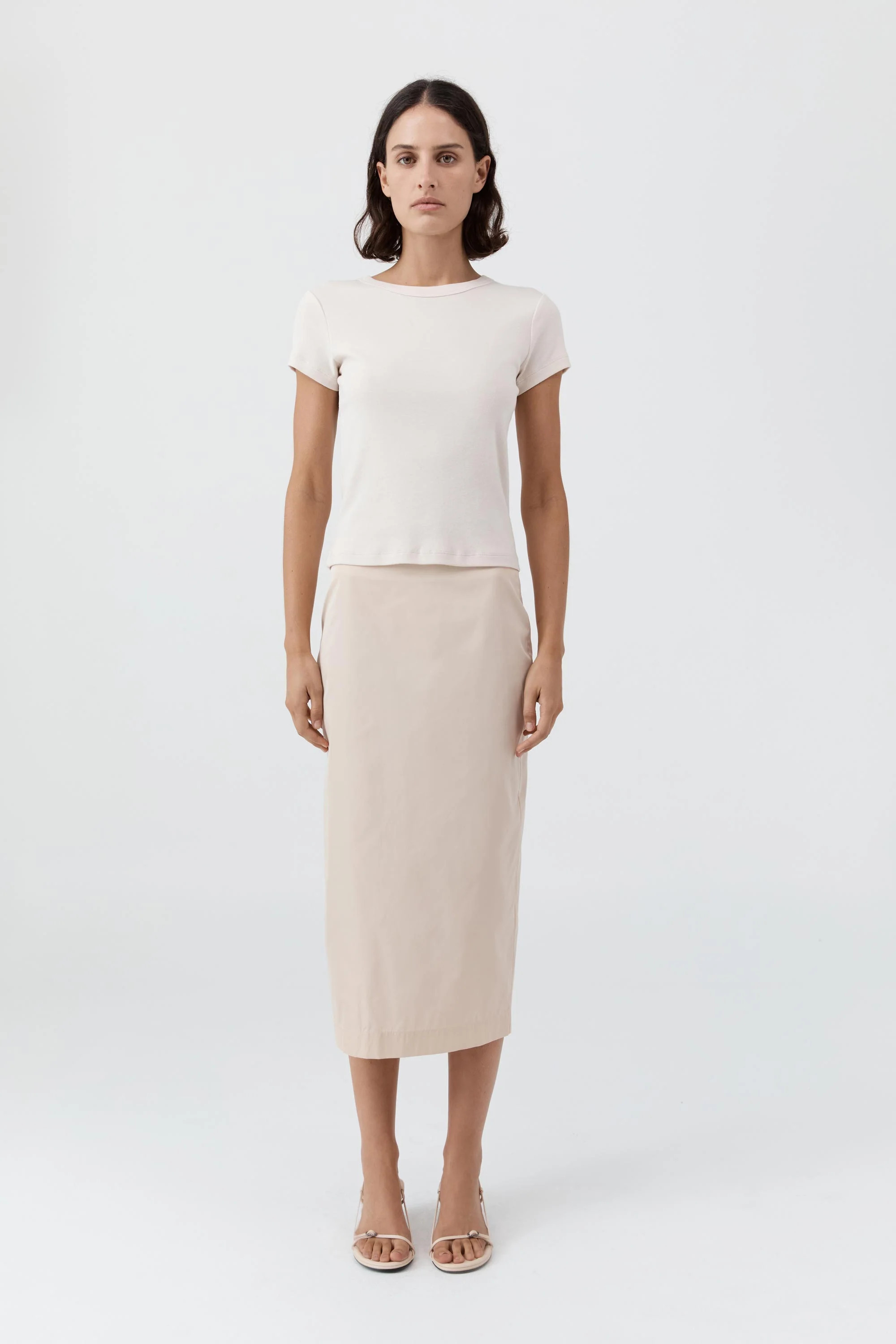 Paper Taffeta Column Skirt - Pink Salt | St. Agni (US, UK, EU)