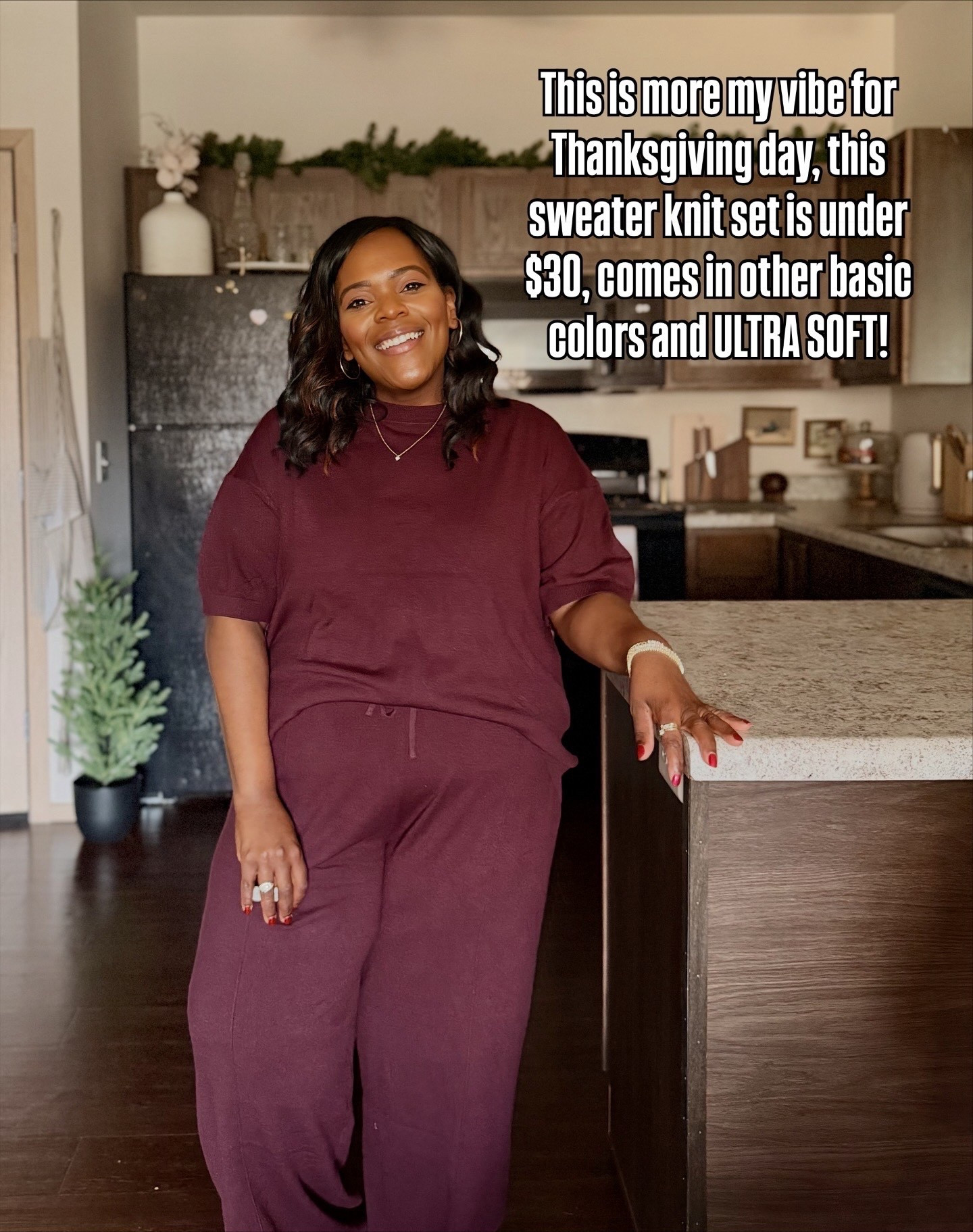 Thanksgiving outfit from Walmart and under $30!! Wearing the size xl but re-ordered in a size large. 

#LTKHoliday #LTKootd #LTKPlusSize