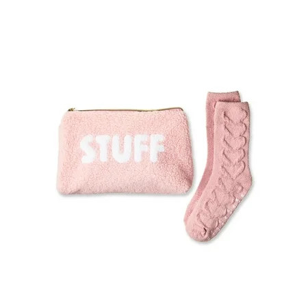 Valentine s Day Pink Cozy Bag and Sock Set One Size Fits Most Adults by Way To Celebrate | Walmart (US)