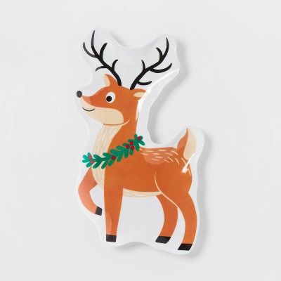 11" Melamine Reindeer Figural Plate - Wondershop™ | Target
