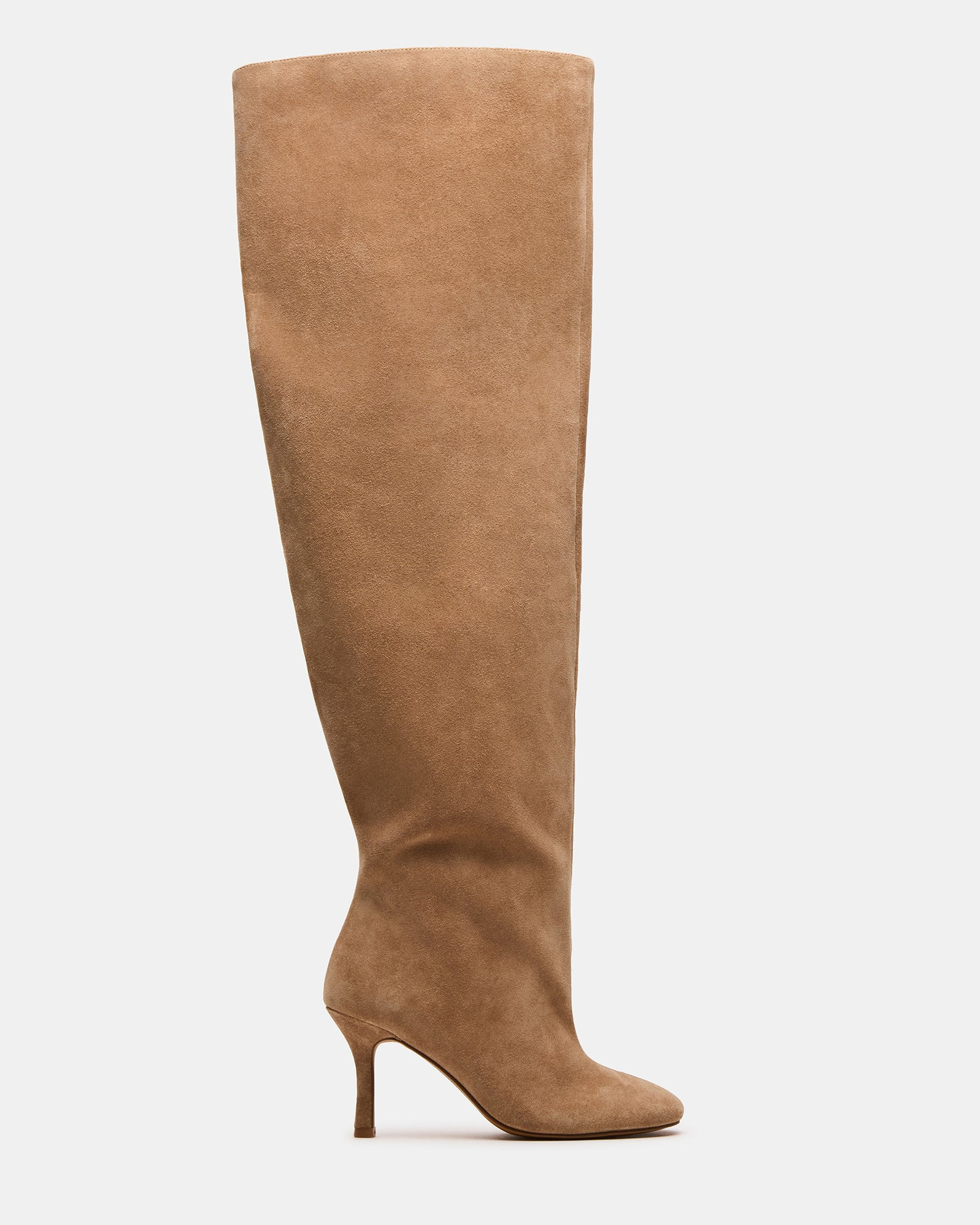 ALLISON Taupe Suede Over-The-Knee Heeled Women's Boot | Steve Madden (US)