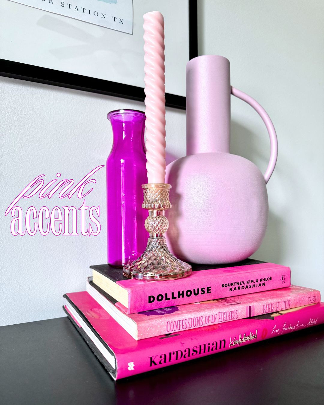 A few of my favorite pink home accents from Amazon! I love adding pops of color throughout the house and this bundle of pink adds a little personality to our bedroom dresser. 

home accents, girly home, pink decor, girl decor, colorful home  

 #LTKHome #LTKSaleAlert