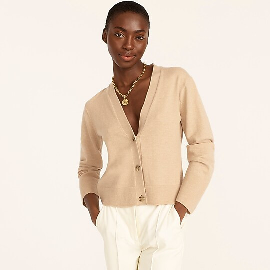 Featherweight cashmere cinched-waist cardigan | J. Crew US