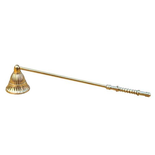 Living Ideas Handmade Solid Brass Candle Snuffer Cast Metal Gold Candle Snuffer Modern Design Candle Extinguisher with Long Handle, Gift for Candle Lovers Classic Look Gold Wick Candle Snuffer | Amazon (US)