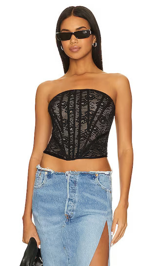 NBD Lupita Corset Top in Black. - size L | Revolve Clothing (Global)